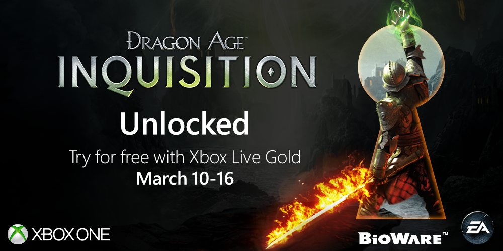 Dragon Age Inquisition gratuit Xbox One