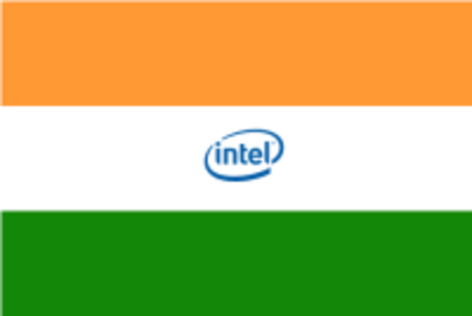 Drapeau Inde coeur Intel