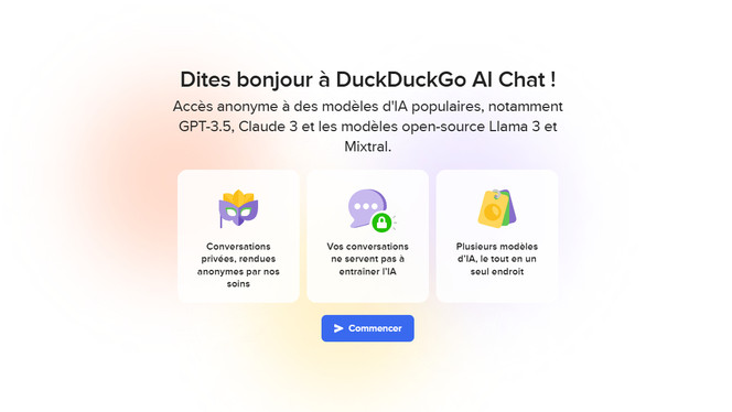 Duckduckgo Offre L'accès Anonyme à Des Chatbots Ia