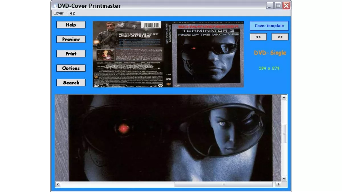DVD Cover Printer rechercher des images pour créer et imprimer des jaquettes de CD et de DVD