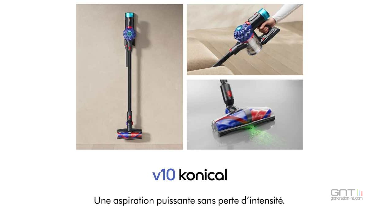 Nouveau Dyson V10 Konical : 60 minutes de puissance brute pour toute la maison