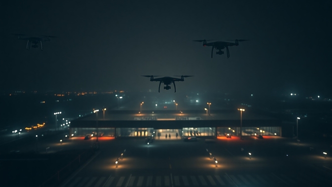 aéroport drone illustration ia