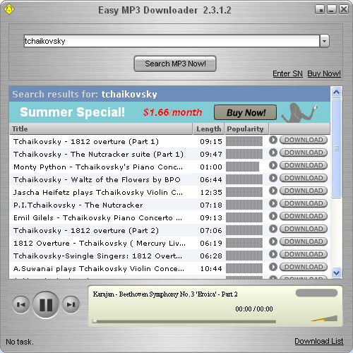Easy Mp3 Downloader screen 1