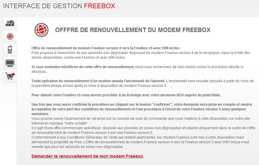 Echange Freebox V4 V5 2