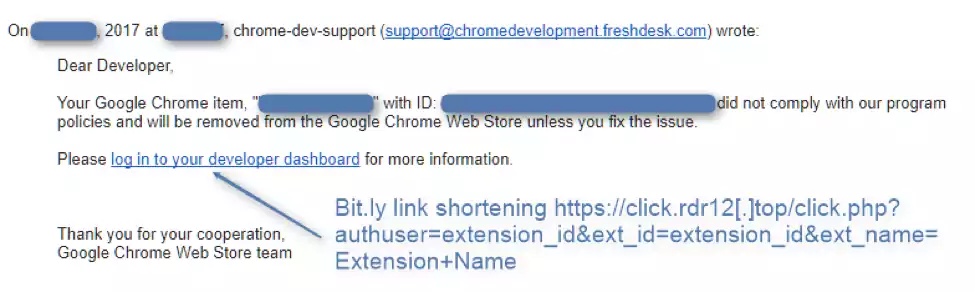 email-phishing-developpeur-extension-chrome