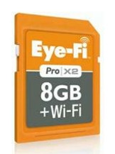 Carte SDHC Eye-FI Pro X2 : WiFi,  8 Go et classe 6