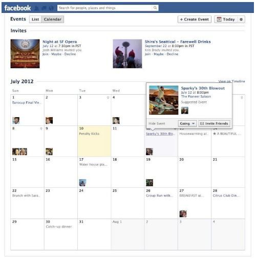 Facebook-events-calendar
