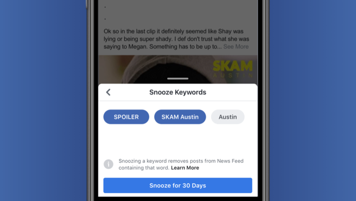 Facebook-Keyword-Snooze