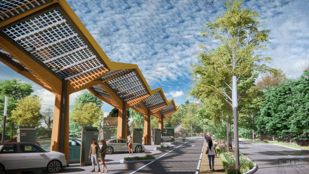 Enfin une première aire de service pensée uniquement pour les voitures électriques !