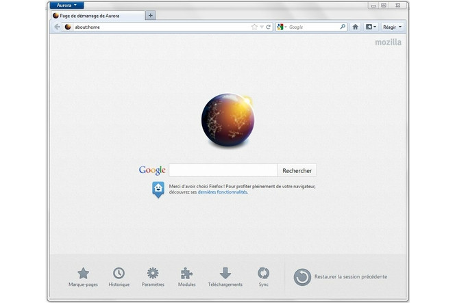Firefox-13-aurora-page-accueil