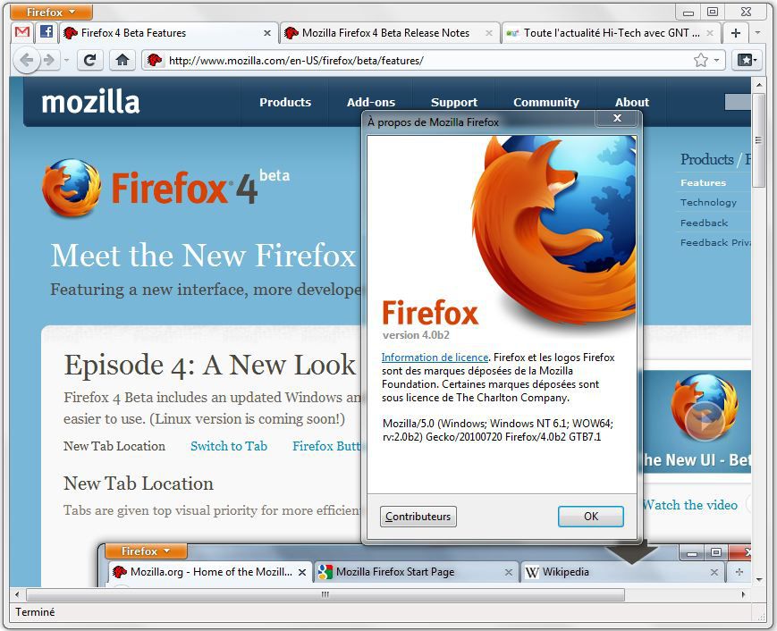 Firefox 4.0 : deuxième bêta disponible