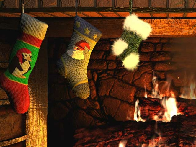 Fireside Christmas screen 3
