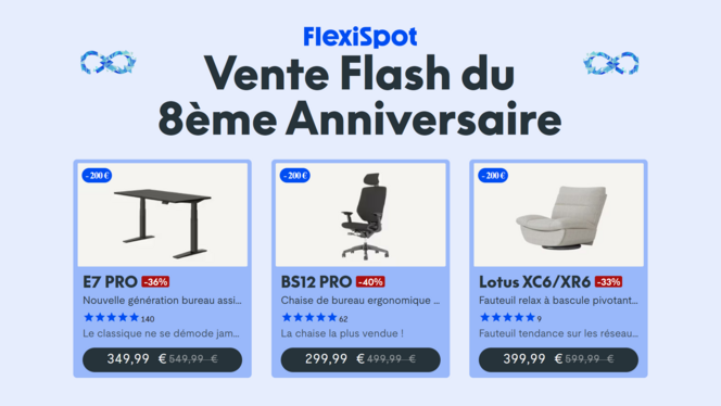 FlexiSpot 8e?me anniversaire