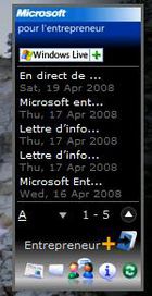 Gadget Flux RSS pour l'entrepreneur
