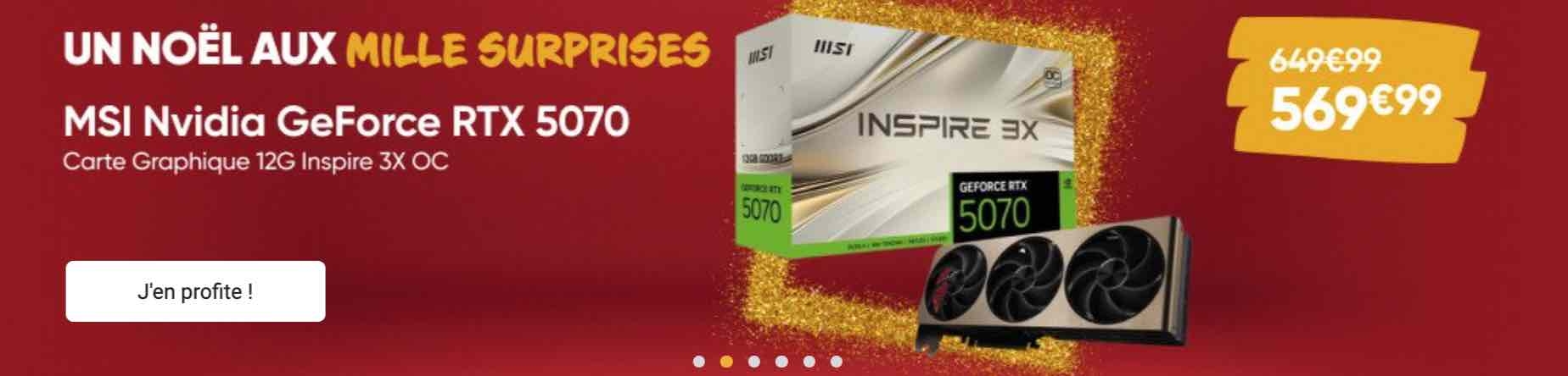 Fnac offre Noe?l MSI Nvidia GeForce RTX 5070 12G