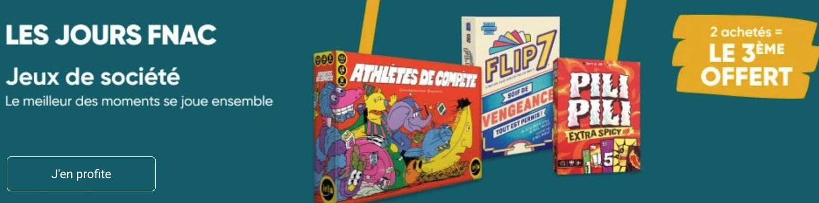 Fnac-Brettspielbetrieb? Kaufen Sie 2, erhalten Sie den 3. gratis