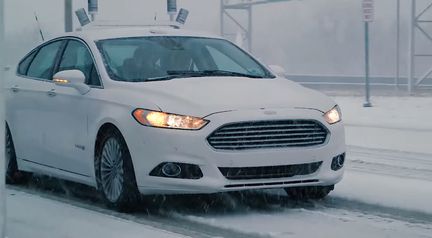 Ford voiture autonome neige