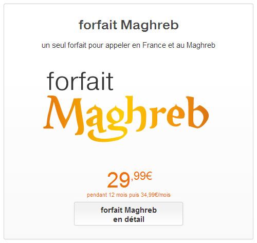 forfait maghreb Orange