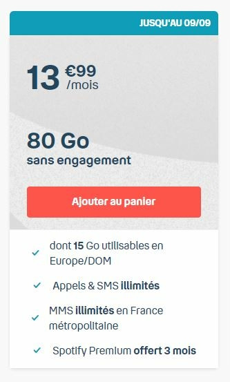 Forfait mobile betyou 80 Go