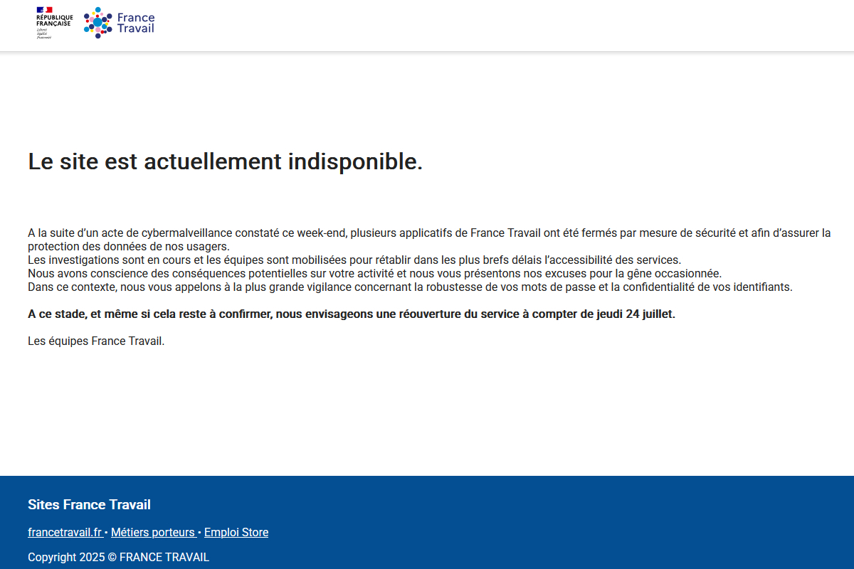 france-travail-portail-emploi-maintenance