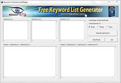 Free Keyword List Generator screen1