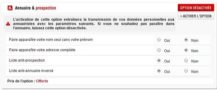 Free mobile option annuaire