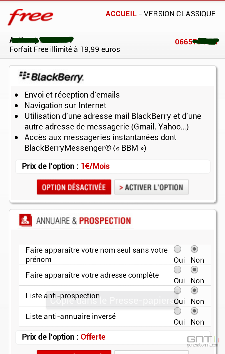 activer données à l étranger free mobile