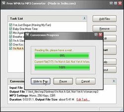 Free WMA to MP3 Converter screen2