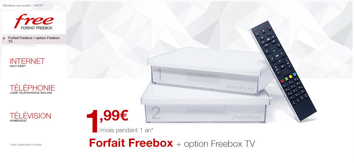 freebox crystal vente privÃ©e