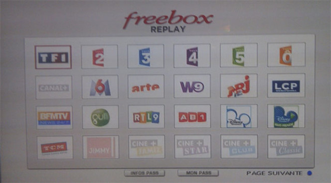 Freebox Replay nouvelles chaînes 1