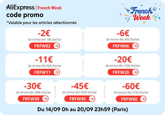 AliExpress-Codes der Französischen Woche