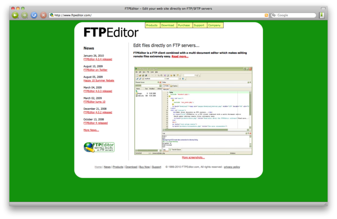 FTPEditor screen