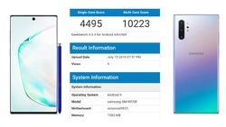 Galaxy Note 10 benchmark