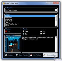 Game Downloader screen1
