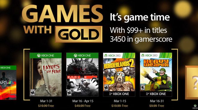 Games with Gold Mars 2017