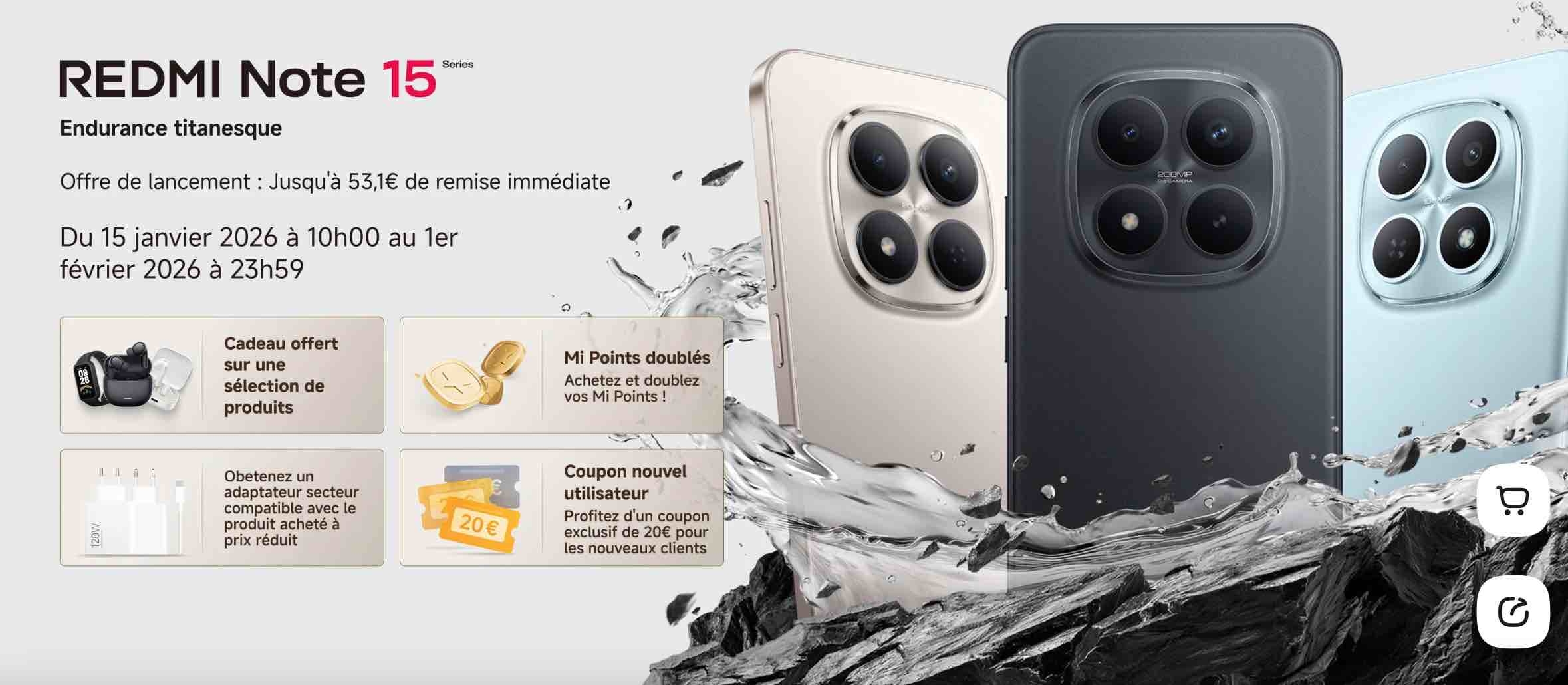 gamme Redmi Note 15 lancement