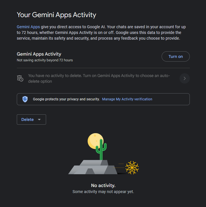 Gemini Apps Activity