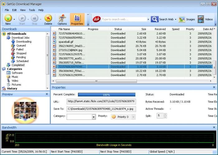 GetGo Download Manager screen1