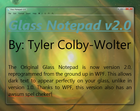 Glass Notepad : remplace le bloc-note par défaut de Windows