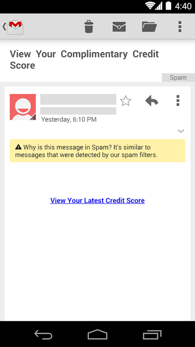 Gmail-Android-explication-spam