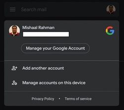 gmail dark mode