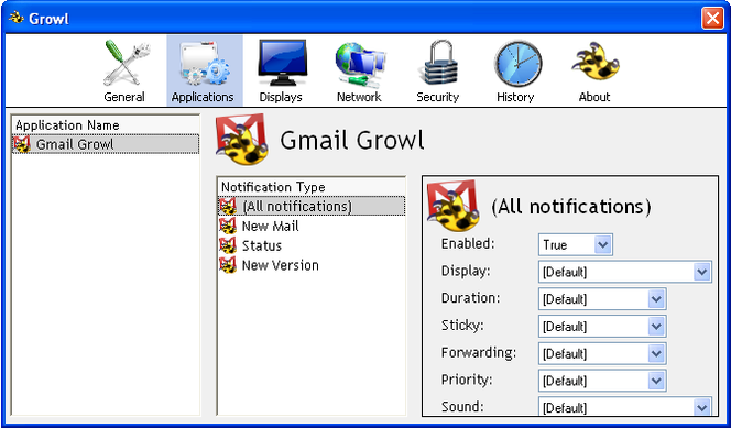 Gmail Growl screen2