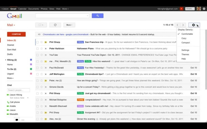 Gmail - nouvelle interface