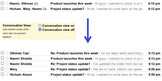 Gmail : la vue Conversation en option
