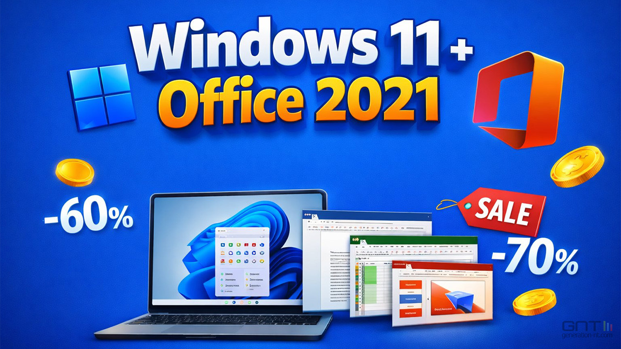Offre à durée limitée : Office 2021 et Windows 11 Pro à vie à partir de 12 ¬ !