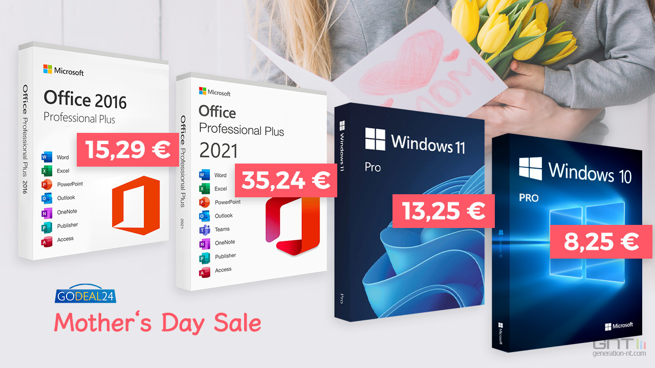 Célébrez la fête des Mères avec Godeal24 ! Seulement 15,29 ¬ pour la suite Office à vie !