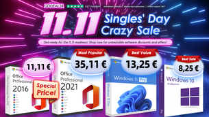 Microsoft Office à vie à partir de 11,11 € pendant le Singles' Day de Godeal24