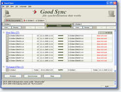 GoodSync screen 1