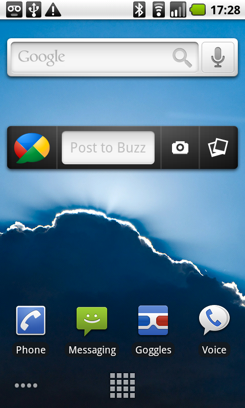 Google Buzz widget Android 01