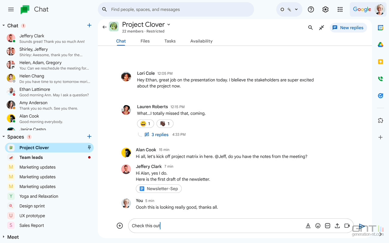 Un autre relooking pour coller à Gmail